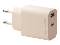 Sieťový adaptér - 20 Watt - 2 výstupné konektory (USB-C, USB) - béžová - Európa
