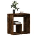 vidaXL Príručný stolík dymový dub 50x30x50 cm spracované drevo