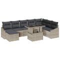 vidaXL Sada pohoviek 9 ks Svetlosivá polyratan