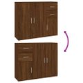 vidaXL Komoda hnedý dub 91x29,5x75 cm spracované drevo
