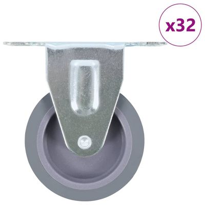 vidaXL 32 ks pevných koliesok 75 mm