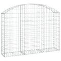 vidaXL Oblúkový gabionový kôš 150x30x100/120 cm pozinkované železo