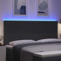 vidaXL LED hlavová doska Tmavo šedá 200 cm Kordúrová tkanina