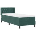 vidaXL Posteľ s pružinovým rámom Tmavozelená 200 x 80 cm Zamat