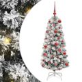 vidaXL Umelý Sklápací Vianočný Stromček 150 LED Zelená a biela 120 cm