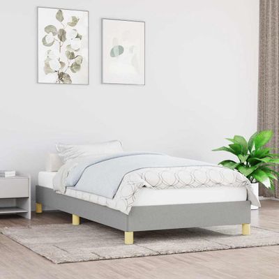 vidaXL Posteľ bez matraca bledosivý 80x200 cm látka