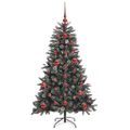 vidaXL Umelý vianočný stromček Zelená 120 cm PVC, plast a oceľ