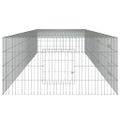 vidaXL 4-panelová klietka pre králiky 433x109x54 cm pozinkované železo