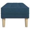 vidaXL lavička s vankúšom Modrá 113 x 57 x 39 cm látka
