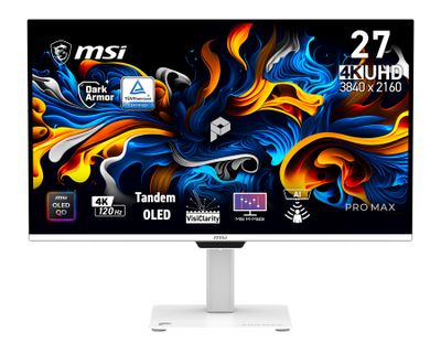 MSI Pro/MAX 271UPXW12G/26,5''/QD-OLED/4K UHD/120Hz/0,03ms/Biela/3R