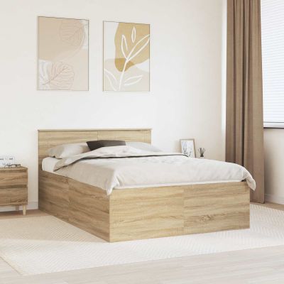 vidaXL Rám postele Sonoma dub 160 x 200 cm Kompozitné drevo