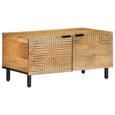 vidaXL Konferenčný stolík Hnedý 80x50x40 cm Masívne drevo Mango