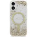 Guess puzdro pre iPhone 17 GUESS HC MAGSAFE RESIN BOTTOM GLITTER gold