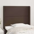 vidaXL Čelo postele so záhybmi hnedé 103x16x118/128 cm umelá koža
