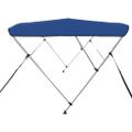 vidaXL Strieška Bimini s 3 oblúkmi, modrá 183x196x137 cm
