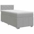 vidaXL Posteľ boxspring s matracom Svetlosivá 80 x 200 cm Látka