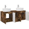 vidaXL Set kabinetov do kúpeľne 3 ks Dymový dub 49,5 x 44,5 x 65 cm
