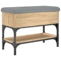 vidaXL Lavička na topánky dub sonoma 62x32x45 cm kompozitné drevo