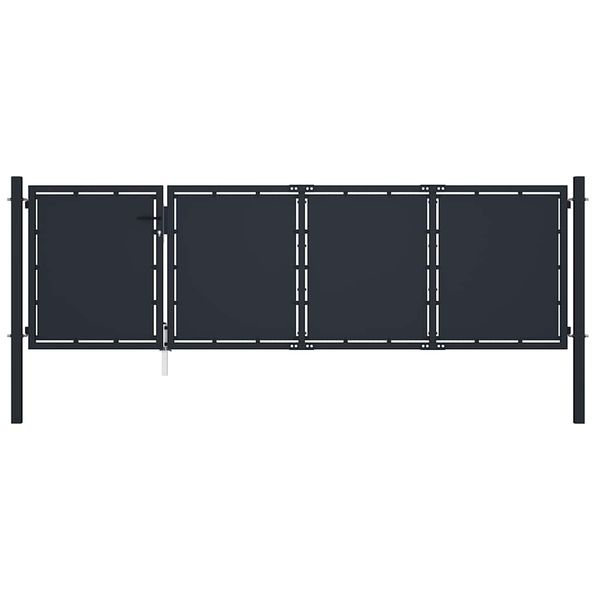 vidaXL Záhradná brána z ocele 350x100 cm antracitová
