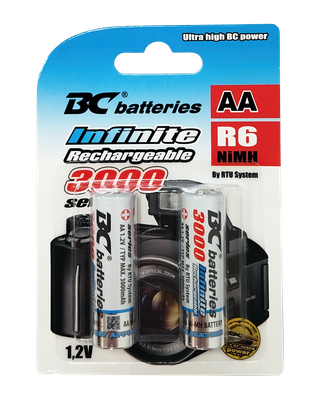 Nabíjacia tužková AA batéria R6 3000 1,2V BC Batteries / 2ks BLISTR