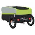 vidaXL Vozík za bicykel, čierno zelený 30 kg, železo