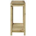 vidaXL Stôl na presádzanie s policou 108x35x75 cm impregnov. borovica