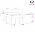 vidaXL LED boxspring posteľ s matracom Tmavosivá 200 x 200 cm Látka