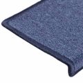 vidaXL Schodové rohože 30 ks 65x21x4 cm modré s obdĺžnikovým okrajom