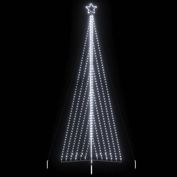 vidaXL LED vianočný stromček 789 LED studená biela 476 cm