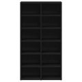vidaXL Regál na topánky čierny dub 54x34x100,5 cm spracované drevo