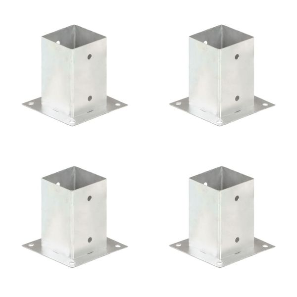 vidaXL Kotvy na stĺpiky 4 ks 91 mm galvanizovaný kov