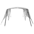 vidaXL Strieška Bimini s 3 oblúkmi a stenami 243x(170-182)x137 cm