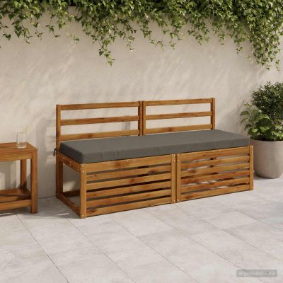 vidaXL Vankúš na lavičku SOEST 100% polyester Sivá 150 x 50 x 8 cm