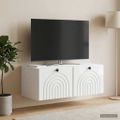 vidaXL Nástenná TV skrinka Biela s vysokým leskom 78,5 x 41 x 30 cm