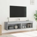 vidaXL TV skrinky s LED svetlami 2 ks betónové sivé 60x30x30 cm
