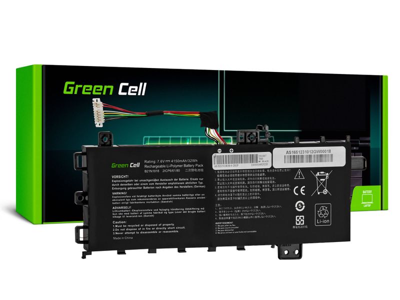AS165 Green Cell batéria B21N1818 C21N1818-1 pre Asus VivoBook 15