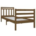 vidaXL Posteľný rám medový masívne drevo 75x190 cm malé jednolôžko