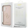 Puzdro Guess Silicone Big 4G Script pre iPhone 17 ružové