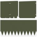 vidaXL Obrubník trávnika 20 ks 103 x 30 cm Oceľ Olivovo zelená