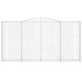 vidaXL Oblúkový gabionový kôš 3 ks 400x30x200/220cm pozinkované železo