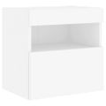 vidaXL 5-dielne TV nástenné skrinky s LED biele kompozitné drevo