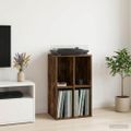 vidaXL Skrinka na gramofónové platne Dymový dub 44,5 x 36,5 x 74,5 cm