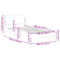 vidaXL Rám postele Dover krémová 100x200 cm látka
