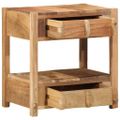 vidaXL Koncový stôl Hnedá 43 x 32 x 46 cm Masívne obnovené drevo