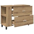 vidaXL Kozmetický stolík do kúpeľne Dub artisan 80 x 35 x 60 cm