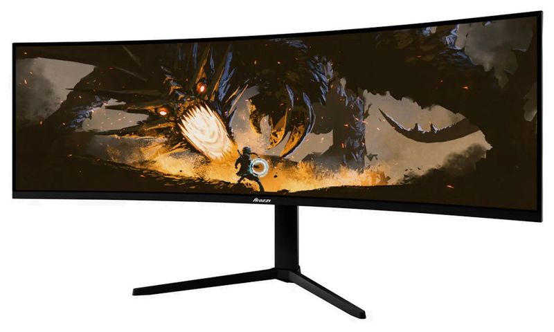 AROZZI NOVA herní monitor 49" 49TUW165 Black/ LED/ 5120x1440/ 165Hz/ VA/ 3000:1/ 1ms/ 2xHDMI/ DP/ USB-C/ černý LED monitor, herní, zakrivený, 49", VA, 5120×1440, 32:9, 1ms, 165Hz, 2× HDMI, DisplayPort, USB-C, 2× USB, repro, cerný, en. tr. F