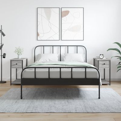 vidaXL Nočné stolíky 2 ks sivý dub sonoma 30x60x60 cm kompozitné drevo
