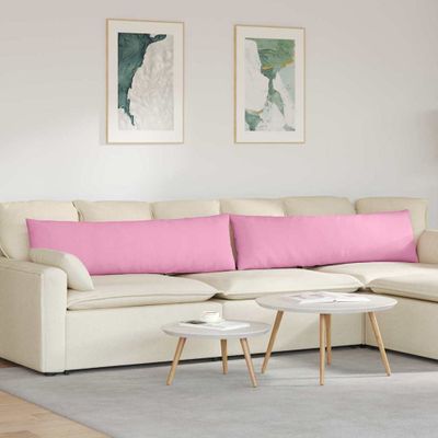 vidaXL Vankúše na pohovku 2 pcs Ružová 145 x 40 cm látka