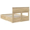 vidaXL Rám postele Sonoma dub 140 x 190 cm Kompozitné drevo