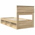 vidaXL Rám postele Sonoma dub 75 x 190 cm Masívne borovicové drevo